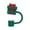 Green, variant on LEHOZIHEQ Christmas Silicone Straw Cover for Stanley Cup, Reusable Cute Drinking Straw Topper Accessories, Portable Christmas Protector Plugs Decorations