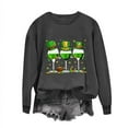thumbnail image 2 of Tponi St Patricks Day Womens Shirts Crew Neck Top Long Sleeve Shamrock Multicolor Saint Patricks Day Shirts Clearnce XL, 2 of 4