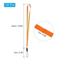 thumbnail image 2 of Uxcell 17" Neck Lanyards 0.4" Width Detachable Strap Lanyard for ID Badge Keys Orange 20 Pack, 2 of 5