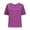 Purple, variant on Ediodpoh Women's Retro Fashion Solid Color Loose Casual Turndown Neck Shirt Short Sleeved T Shirt Tops Women's Tops Red S