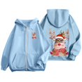 thumbnail image 4 of WILLBEST Sudadera de Mujer Ladies' Christmas Printed Zipper Long Sleeved Pocket Drawstring Casual Hooded Sweatshirt 2123 XX-Grande, 4 of 8