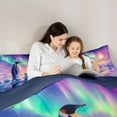 thumbnail image 5 of Homewish Safari Penguins Full Size Comforter Sets,Colorful Aurora Bedding Comforter Set,Cute Antarctic Wildlife Bedding Sets For Teens,Luxury Bedroom Decor Reversible,3 Pieces, 5 of 8