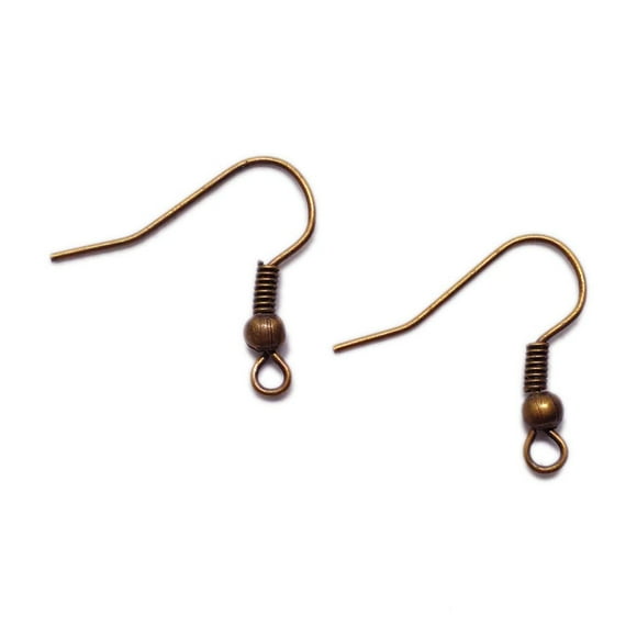 100pcs Antique Copper Ear Wire Fish Hooks 20mm ~Jewelry Making~