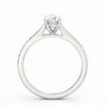 thumbnail image 3 of Dash Jewel 1.8 Ct Oval Cut Lab Created Diamond Ring – Solitaire with Sparkling Accents – 14K White Gold Plated – Thoughtful Gift or Proposal Jewelry for Her, 3 of 4