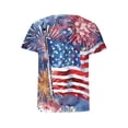 thumbnail image 4 of LWITHSZG Patriotic Shirts for Women American Flag ​Printed Short Sleeve T Shirt 4th of July Independence Day Graphic Tees, 4 of 5