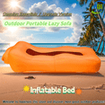 thumbnail image 2 of Outdoor Portable Air Beds, Inflatable Bed, Camping Essential, Waterproof, High Load-Bearing, Orange, 2 of 12