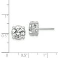 thumbnail image 4 of Sterling Silver 8mm CZ Stud Earrings, 4 of 4