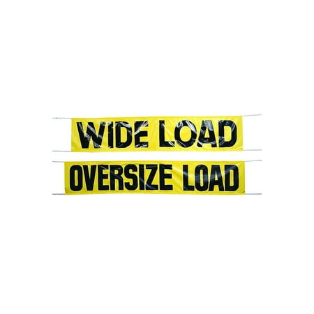 UPC: 0764083499143 | Mutual Industries Double-Sided Load Banner 18  x 7  Yellow 14990-141-0