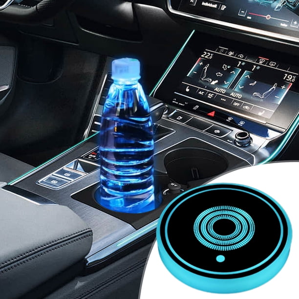 Xihbxyly Tapete Luminoso para Taza de Agua, Diseño Multicolor Brillante, Elegante Decoración Automotriz, Fácil Instalación, Larga Duración, Regalo Perfecto para Entusiastas de Los Autos, Incluye 1 Ta