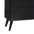 thumbnail image 4 of Benzara 4 Drawer Wooden Chest With Round Tapered Legs, Black, 4 of 5
