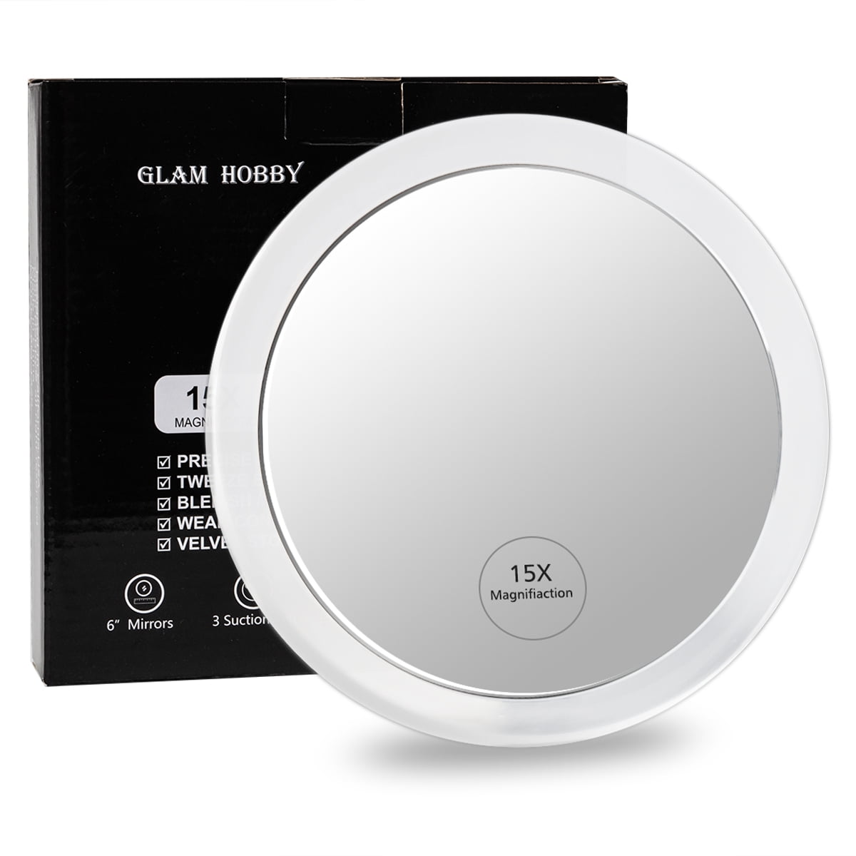 Glam Hobby Magnifying Mirror With, Travel Magnifying Mirror 15x
