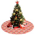 thumbnail image 3 of 48 Inch Christmas Tree Skirt – Velvet Plush Tree Mat, Soft Thickened Polyester with Red Ties, Single-Sided Printing, Available in 30in/36in/48in, Perfect for Holiday Xmas Tree Decoration, 3 of 7