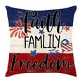 thumbnail image 5 of Qocolhg Independence Day Pillow Covers 18x18 inch, Red White and Blue Star Stripes American Flag Throw Pillows Patriotic Decor Memorial Day Pillowcase Outdoor Decorations Linen Cushion Case for Home, 5 of 6