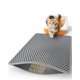 thumbnail image 1 of Alfombrilla de arena para gatos Powools, 30 x 24 cm, doble capa, gris, 1 of 6