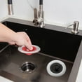 thumbnail image 4 of Uxcell Filtro de fregadero de silicona, 2 paquetes de tapón de desagüe de fregadero de cocina, 4.4 pulgadas negro, 4 of 5