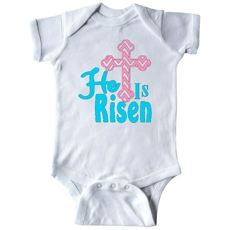 

Inktastic Easter He is Risen Pink Cross Gift Baby Boy or Baby Girl Bodysuit