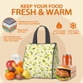 thumbnail image 5 of Daisy Pioneer Flower Yellow Pattern Insulated Lunch Bag for Women Men, Large Portable Soft Cooler Tote, Thermal Food Storage Bag with Pearl Cotton, 8.66L, 8.75"x5.75"x9.5", 5 of 6