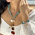 thumbnail image 5 of Jewelry For Women Chunky Gold Seashell Necklaces For Women Chunky Blue Statement Pearl Pendant Necklace Dainty Summer Beach Fashion Jewelry Necklace for Women Cute Dainty Pendant Choker Simple Weddin, 5 of 5