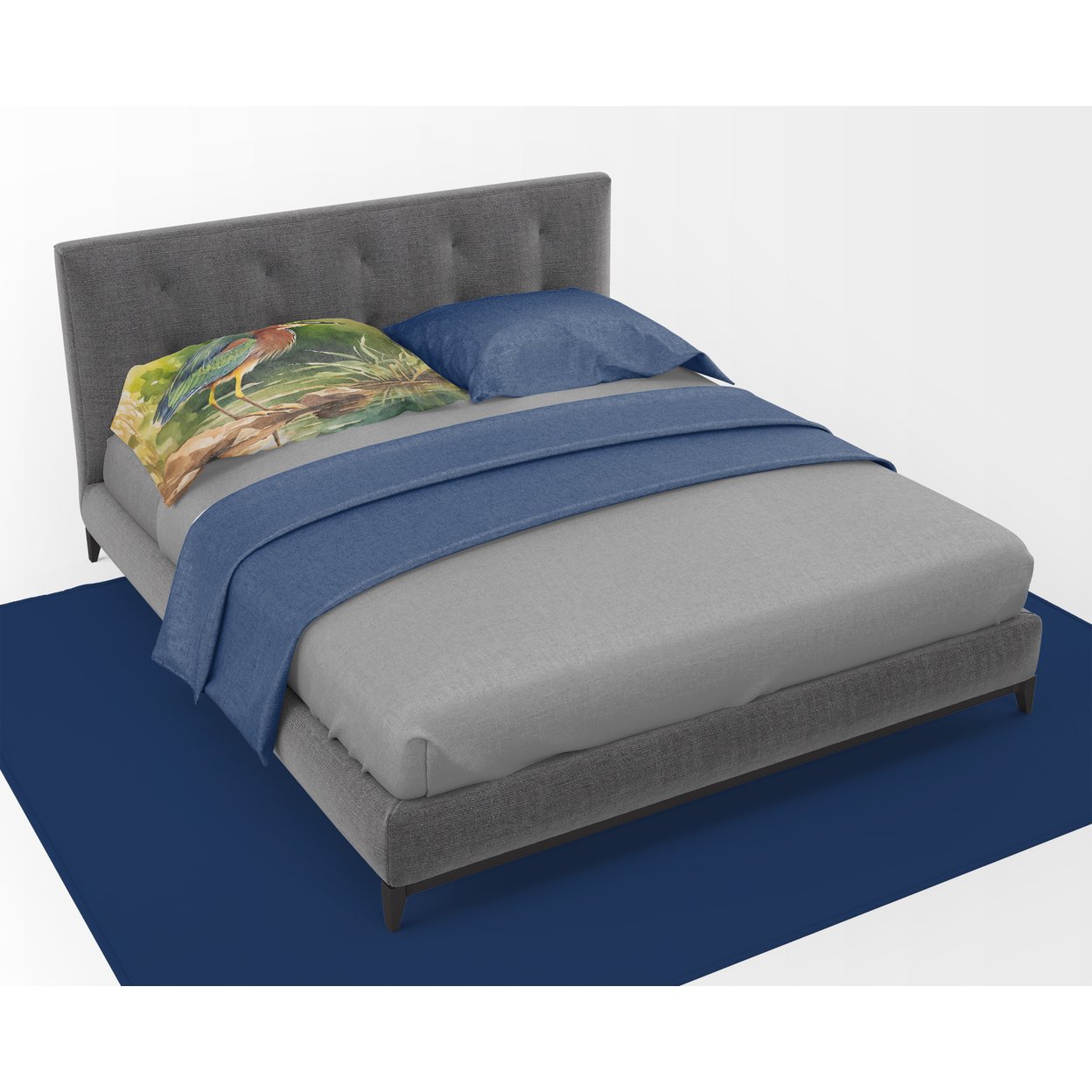Carolines Treasures DAC3229PILLOWCASE 20.5 x 30 in. Unisex Green Heron Standard Pillowcase