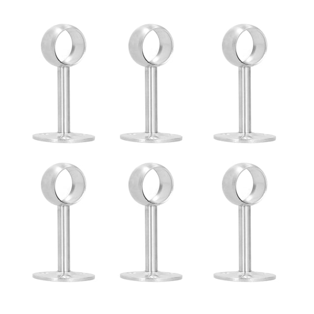 Wardrobe Rod Bracket, Stable Structure Flanged Socket Stainless Steel Simple Installation For Home 22 All-Pass
