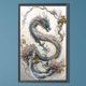 thumbnail image 1 of Cuadros Decorativos Kit de pintura de diamante de taladro cuadrado completo DIY 5D Decoración de flores de dragón (ZQA481) Wdftyju embutido en tela, 1 of 9
