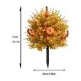 thumbnail image 4 of 1 Pack Fall Pumpkin Floral Stake Artificial Topiary Tree 22 Inch Outdoor Ground Stakes UV Resistant Faux Autumn Plant for Porch Garden Halloween Thanksgiving Home Decor Essential, 4 of 8
