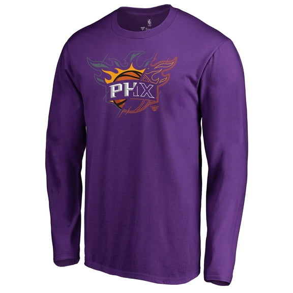 Men's Purple Phoenix Suns X-Ray Long Sleeve T-Shirt