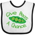 thumbnail image 3 of Inktastic Give Peas a Chance. Boys or Girls Baby Bib, 3 of 4