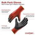 thumbnail image 2 of COOLJOB 13 Gauge Safety Work Gloves PU Coated 12 Pairs, Ultra-lite Polyurethane Working Gloves with Grip for Men Women, Seamless Knit for Warehouse Driver Worker, Bulk Pack Package, Small Red, 2 of 7