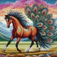 thumbnail image 1 of Cheval et Paon - Peinture Diamant DIY, 1 of 6