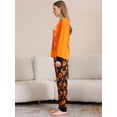 thumbnail image 3 of EYIIYE Family Pajamas Matching Sets Halloween Pumpkin Set Letter Print Long Sleeve Tops Long Pants 2-Piece Outfits, 3 of 8