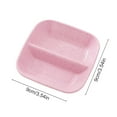 thumbnail image 3 of Bfogop Wheat Straw Plates Two Partitioned Saucers, 3.5 Inches Dinner Plates ,Small Plates For Dessert, Appetizers, Fruits, Snacks, Dishwasher & Microwave Safe Square Snack Plate, 3 of 7