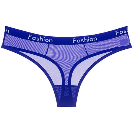 Xiaoxatg Sexy Panties for Women Ladies Sexy Transparent Net Panties Letters Printed Low Waist Seamless Women s Briefs Thong Glow in The Dark Lingerie