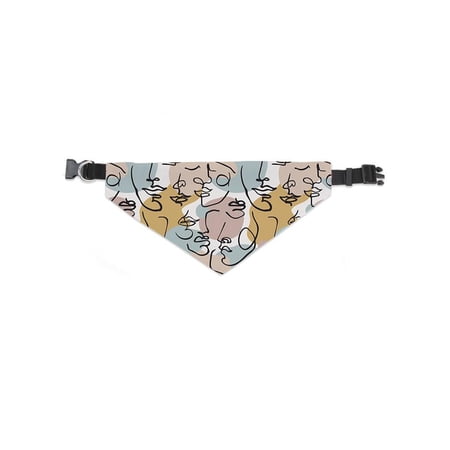 Line Art Of Faces Bandana -Image by Shutterstock, Large