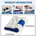 thumbnail image 2 of Bxaolu Sleep Enhancing Cervical Support Comfort Goose Down Pillow, 2025 New Cervical Neck Pillow for Sleeping, Ergonomic Sleep Enhancing Cervical Support Pillow (Blue, 15.7*23.6in), 2 of 9