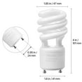 thumbnail image 3 of VEVOR 4-Pack CFL Light Bulbs, 13W Compact Fluorescent Spiral Bulbs with 2700K Warm Light, 900lm Luminous Flux, Twist and Lock GU24 Base, Ideal for Bedrooms, Study Rooms, Living Rooms, Commercial Use, 3 of 9