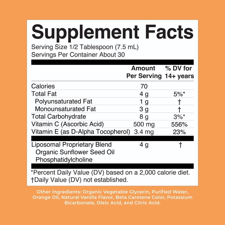 lipo c ingredients Vitamin 24-Hour Liposomal Hydrogel Formula Codeage Liposomal Vitamin C+ Platinum
