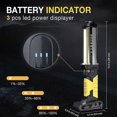thumbnail image 4 of Piece Rechargeable LED Work Light 1500 Lumens COB Portable Mechanic Lamp with Magnetic Base and Hook for Repair, 4 of 5