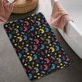 thumbnail image 2 of Blue Controllers Games Icons Black Pattern Bathroom Rugs Mat,Non Slip Microfiber Bathroom Rug,Rubber Backing,Soft Bathroom Mats for Bathroom Floor,Tub and Shower,20x32in(50x80cm), 2 of 5