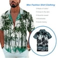 thumbnail image 4 of Sonducket Camisa de manga corta para hombre, informal, de moda, de secado rápido, holgada, con estampado de vacaciones, ropa de playa para fiestas y Camisetas Gary/M Sonducket AP012201-06, 4 of 6