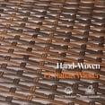 thumbnail image 6 of Simenmax 3 Piece Patio Wicker Furniture Set, Outdoor Rattan Chairs with Tempered Glass Coffee Table, Comfortable Washable Cushions for Balcony, Backyard, Poolside, Beige, 6 of 8