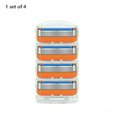 thumbnail image 1 of Recambios de cuchillas de afeitar para hombre de 5 capas, cabezales de repuesto compatibles con Gillette Fusion (4 unidades), 1 of 8