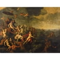 thumbnail image 2 of Adriaen Van Nieulandt 14x12 Black Ornate Wood Framed Double Matted Museum Art Print Titled: Galatea and Acis (Ovid, Metamorphoses, Book Xiii) (1651), 2 of 5