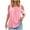 Pink, variant on KUKOOSONG Women's Half Sleeve T-Shirts Round Neck Hollow Out Summer Casual Tops