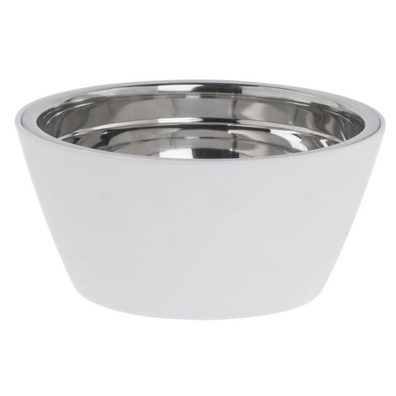 HUBERT® Serving Bowl White With Stainless Steel Insert Melamine - 9 1/4" Dia x 4 1/4" D