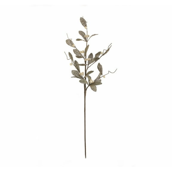 Napa Home & Garden 30" Brown Glittered Artificial Mistletoe Floral Christmas Spray