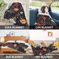 thumbnail image 2 of Yayeee Throw Blanket for Couch Soft Warm 60" x 80" Sofa Chair Bed Decoration, Black Floral Pattern, 2 of 7