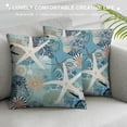 thumbnail image 3 of Nawypu  Nautical Coastal Pillow Covers, Beach Ocean Themed Starfish Seashell Blue Brown Decorative Throw Pillow Cases Cushion Covers Seasonal Gift Farmhouse Sofa Couch Bed Decor, 3 of 5