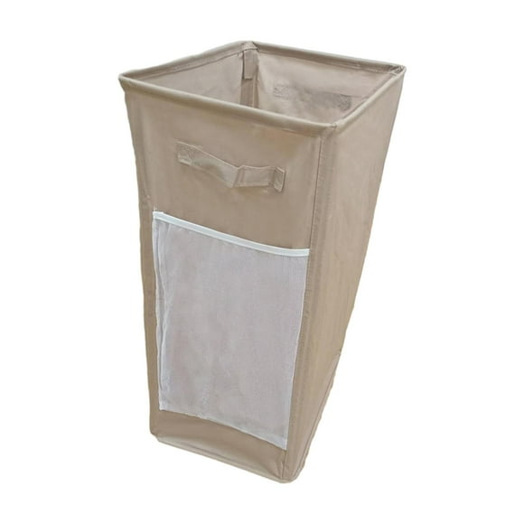 Siruishop Foldable Laundry Hamper Laundry Basket with Wheels Storage Container for Laundry Khaki