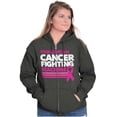 thumbnail image 5 of Breast Cancer Fighting Machine Zip Hoodie Sweatshirt Women Brisco Brands S, 5 of 6
